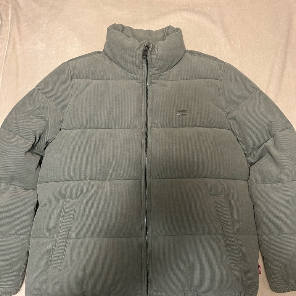 Levi’s Corduroy Puffer Jacket Women - Sage Green